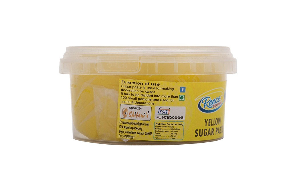 Reece Yellow Sugar Paste    Tub  250 grams